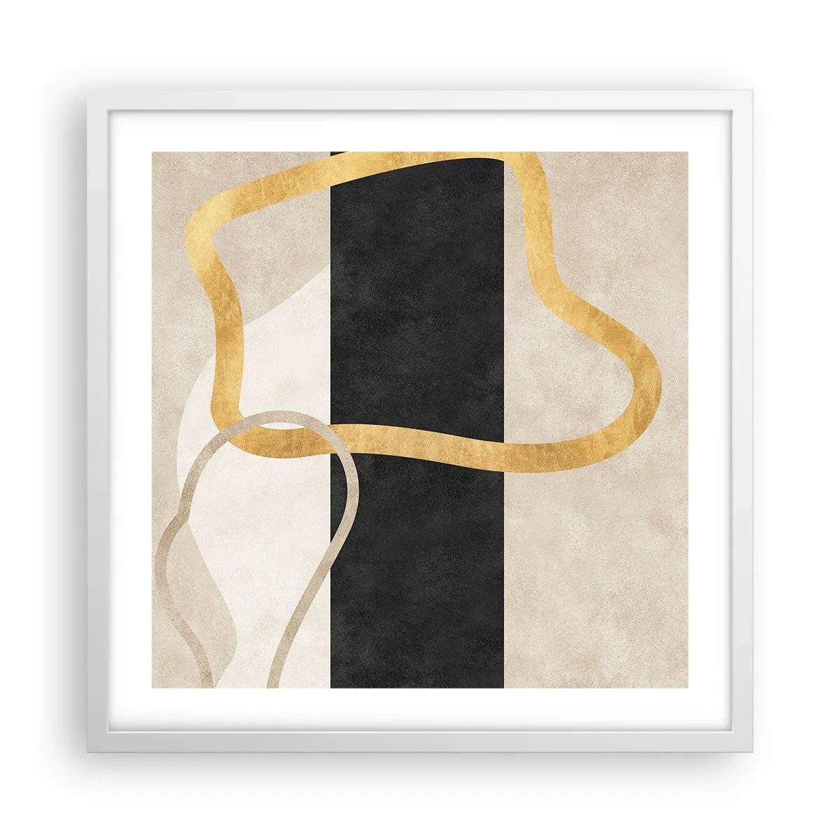 Poster in cornice bianca - Forme intrecciate - 50x50 cm