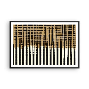 Poster in cornice nera - Astrazione architettonica - 91x61 cm