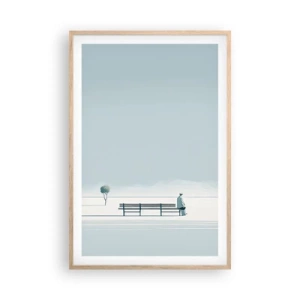 Poster in cornice rovere chiaro - Si, aspetto. - 61x91 cm