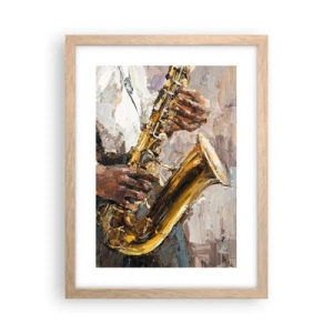 Poster in cornice rovere chiaro - Tempo di assolo - 30x40 cm