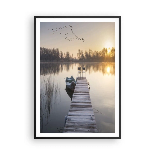 Poster in cornice nera - Tornerò un giorno - 70x100 cm