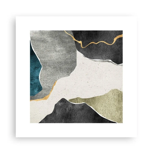 Poster - Composizione mosaico con filo d'oro - 30x30 cm