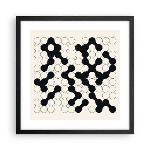 Poster in cornice nera - Gioco cinese: variazione - 40x40 cm