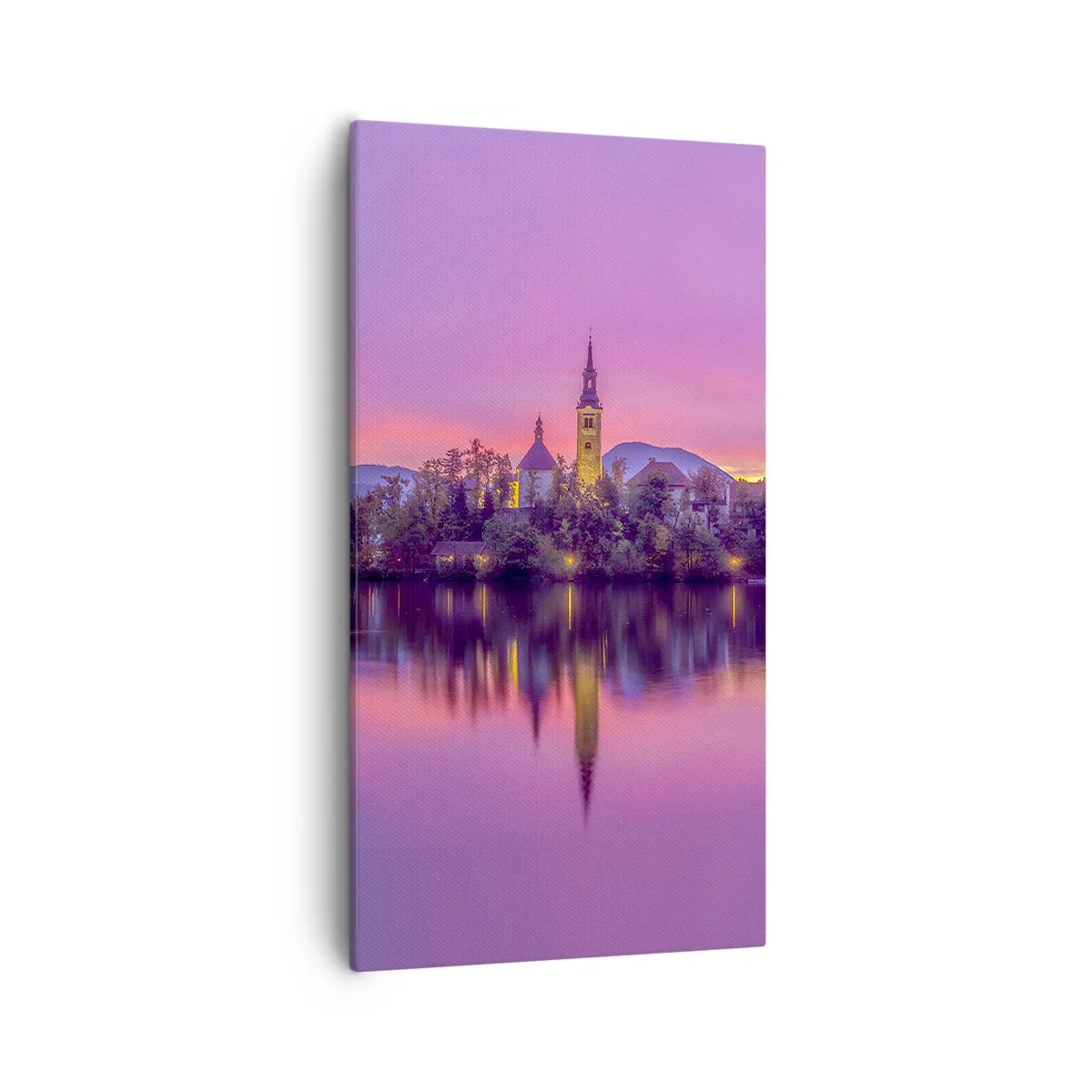 Quadro su tela - Stampe su Tela - Isola favolosa al crepuscolo - 55x100 cm