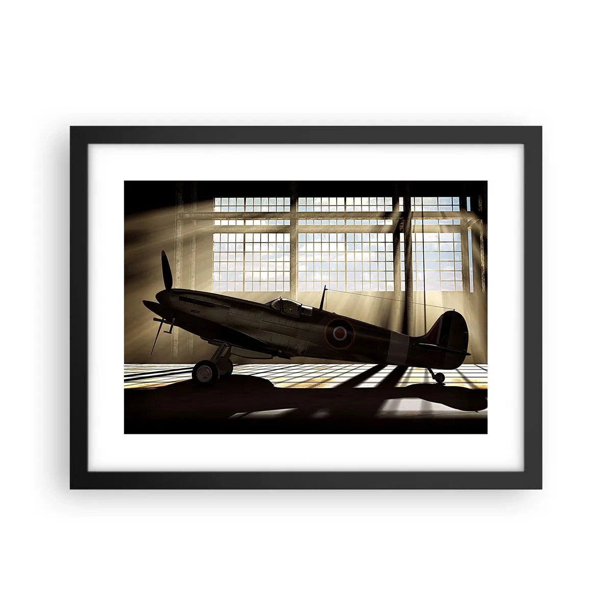 Poster in cornice nera - Il riposo del guerriero - 40x30 cm