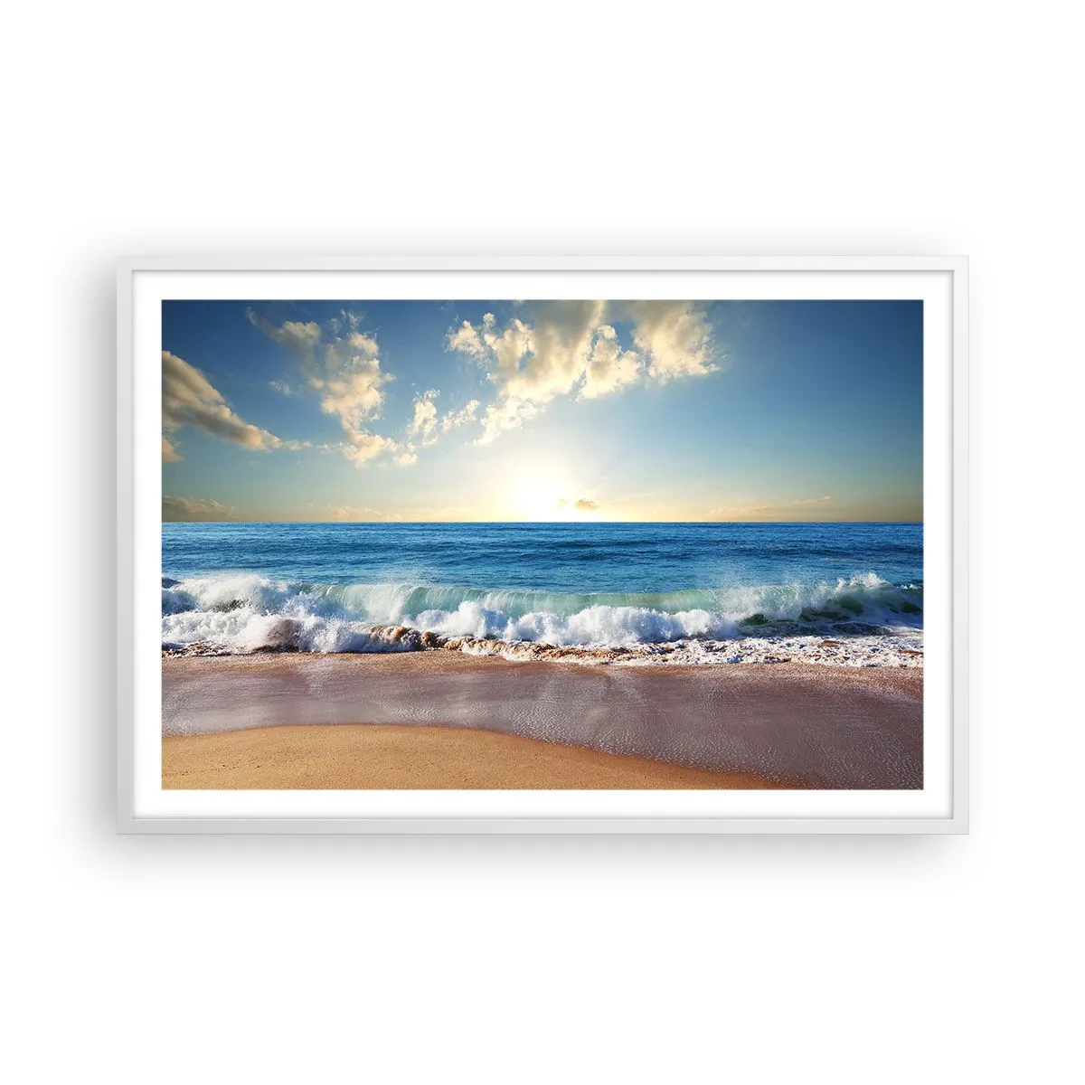 Poster in cornice bianca - Insieme movimento e immobilità - 91x61 cm