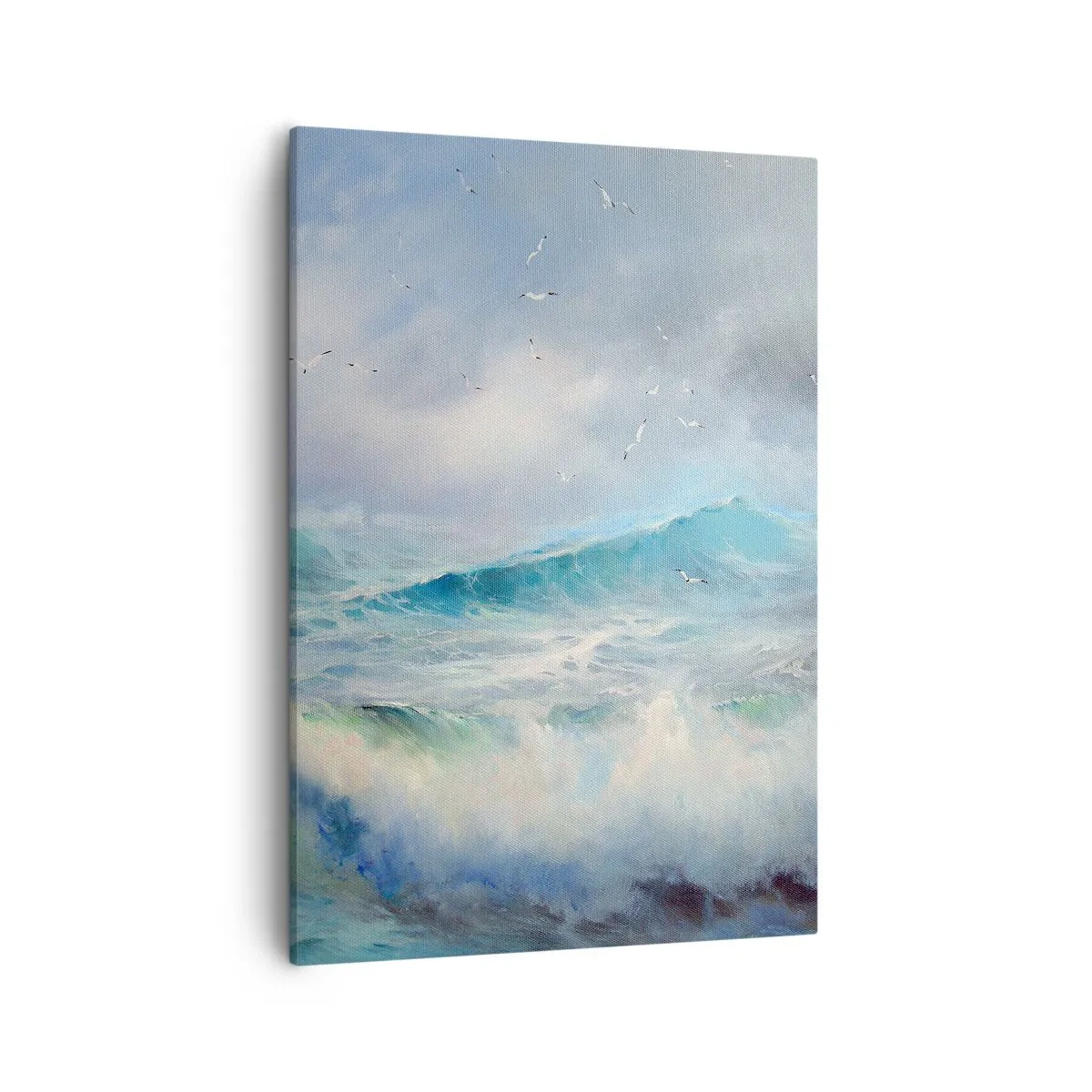 Quadro su tela - Stampe su Tela - Onde violente sull'oceano - 50x70cm - Il turbine ululò di trionfo... - Decorazione murale moderna per soggiorno e camera da letto ARTTOR