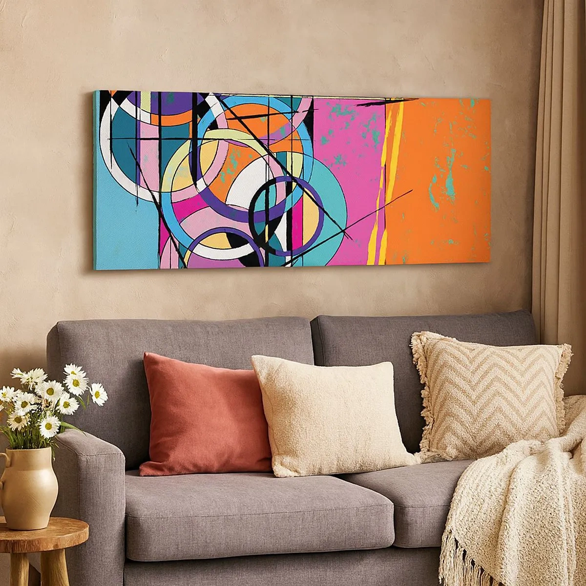 Quadro su tela - Stampe su Tela - Un cerchio dietro l'altro - 100x40 cm