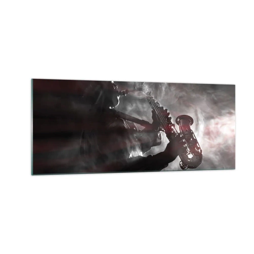 Quadro su vetro - Nei fumi del jazz - 100x40 cm