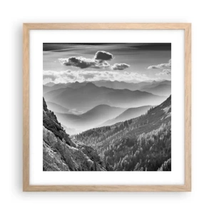 Poster in cornice rovere chiaro - Fino all'orizzonte - 40x40 cm