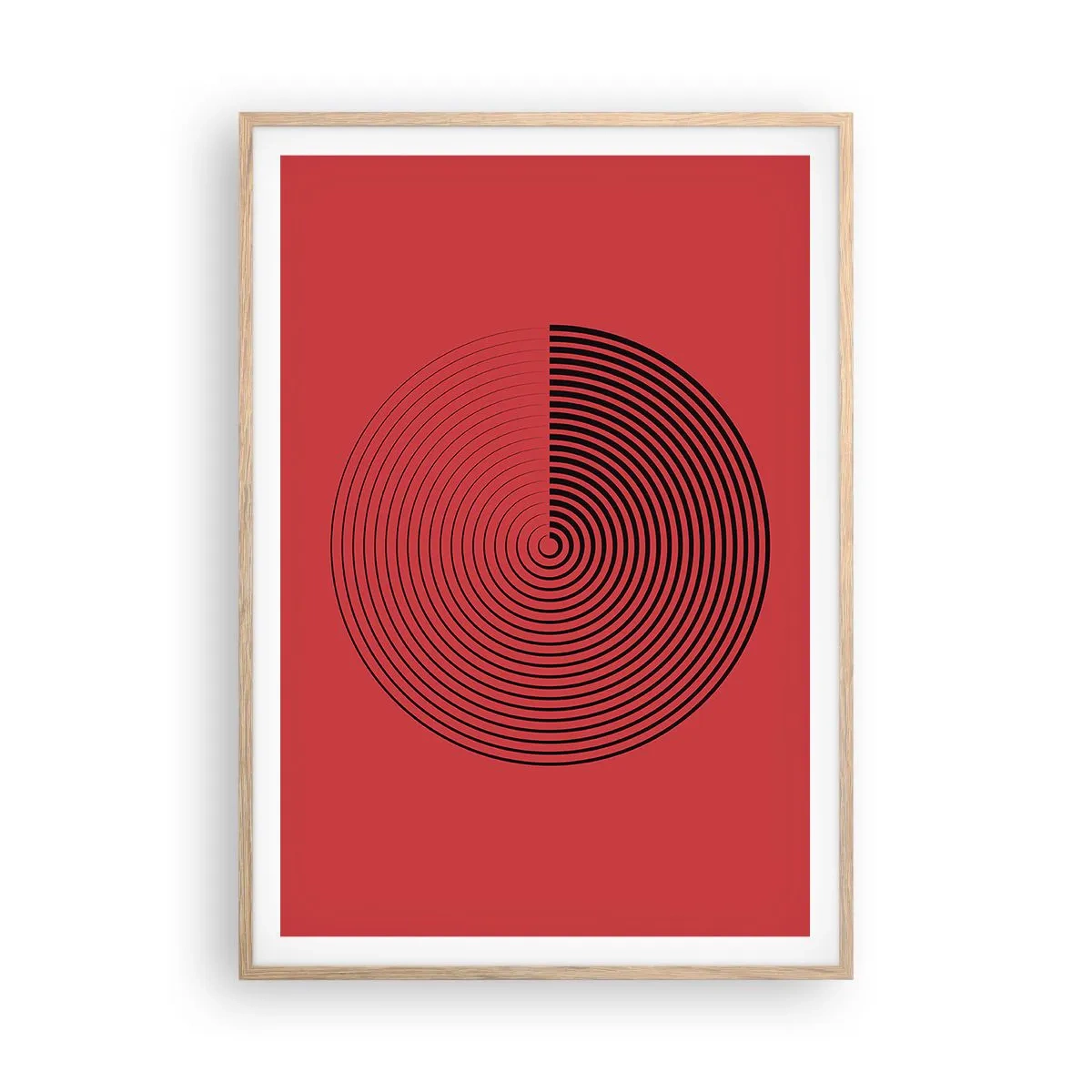 Poster in cornice rovere chiaro - Movimento circolare - 70x100 cm