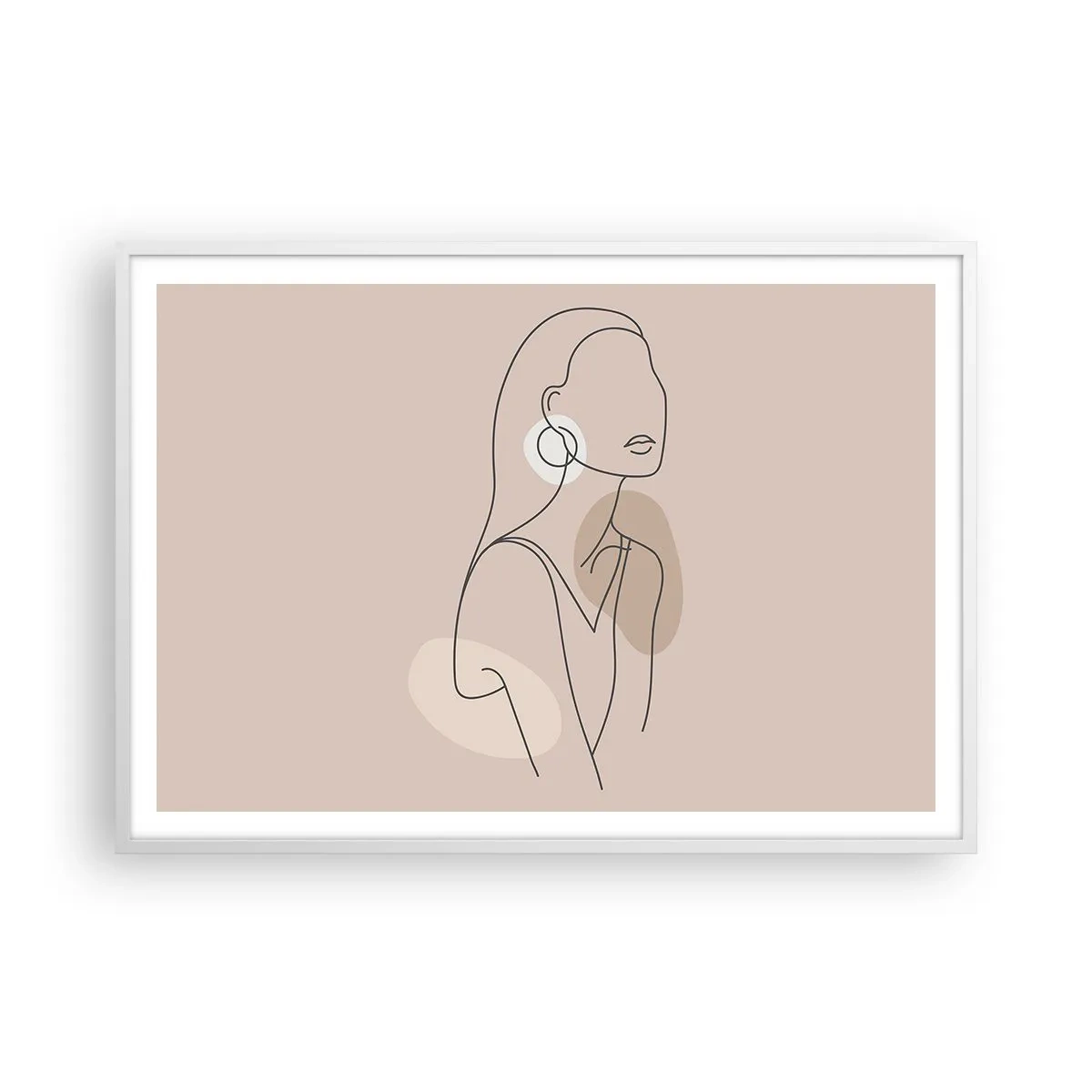 Poster in cornice bianca - Icona di giovinezza - 100x70 cm