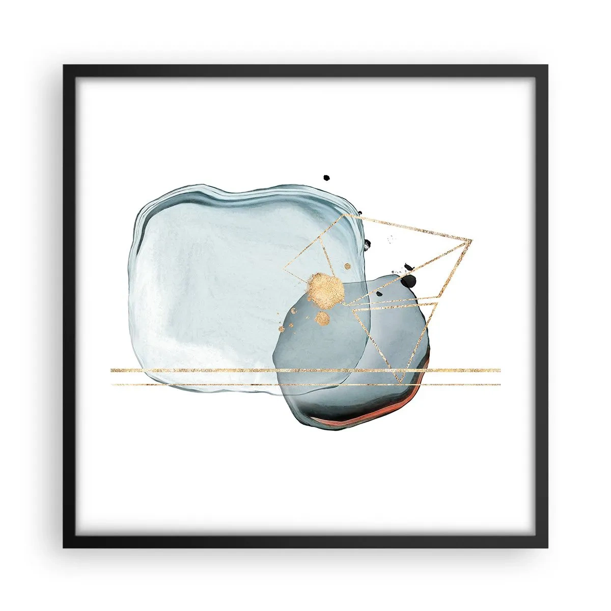 Poster in cornice nera - Studio di goccia - 50x50 cm