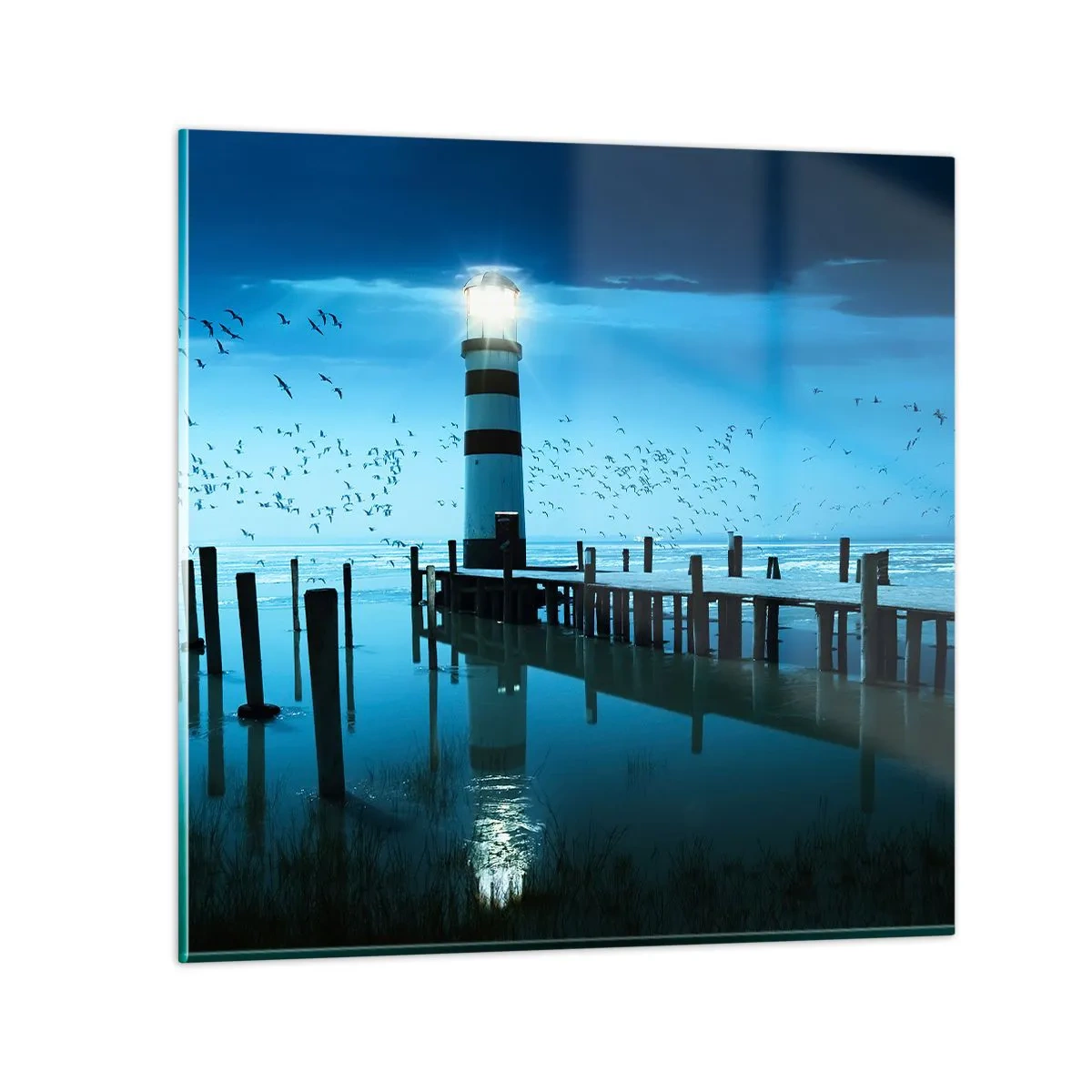 Quadro su vetro - E passa la paura del buio - 30x30 cm