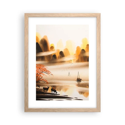 Poster in cornice rovere chiaro - Oltre l'Estremo Oriente - 30x40 cm