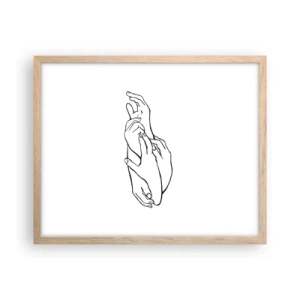 Poster in cornice rovere chiaro - Il tocco buono - 50x40 cm