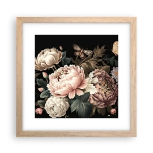 Poster in cornice rovere chiaro - In stile barocco - 30x30 cm