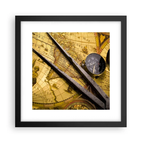 Poster in cornice nera - Dove sono questi tesori? - 30x30 cm