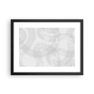 Poster in cornice nera - Non vi è una via diritta - 40x30 cm