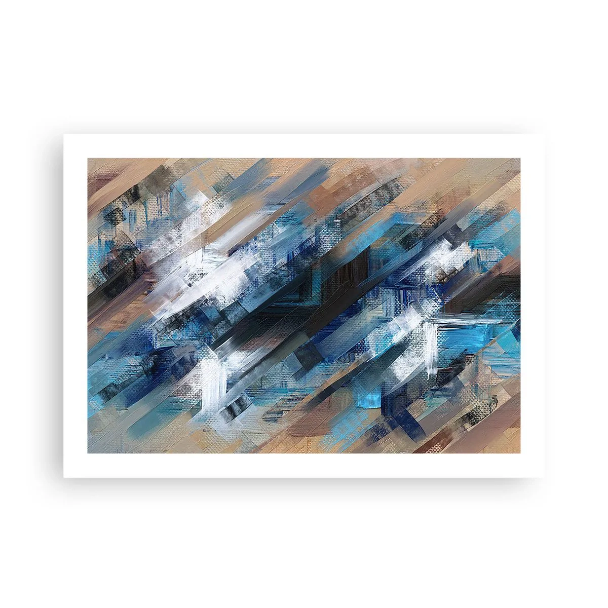 Poster - Sulla diagonale blu - 70x50 cm