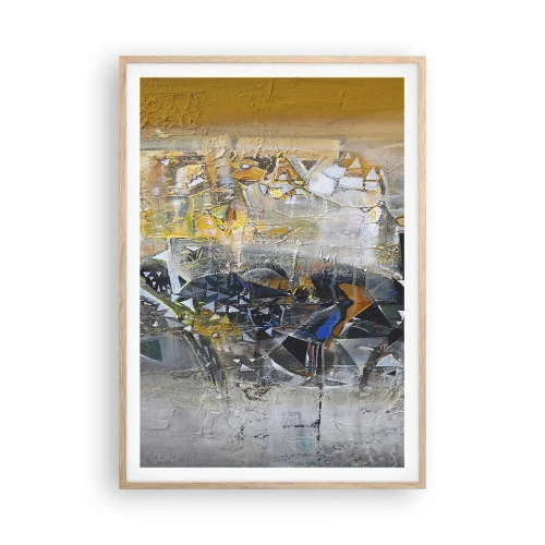 Poster in cornice rovere chiaro - Tutto andrà bene - 70x100 cm