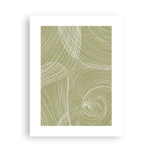 Poster - Astrazione intricata in bianco - 30x40 cm