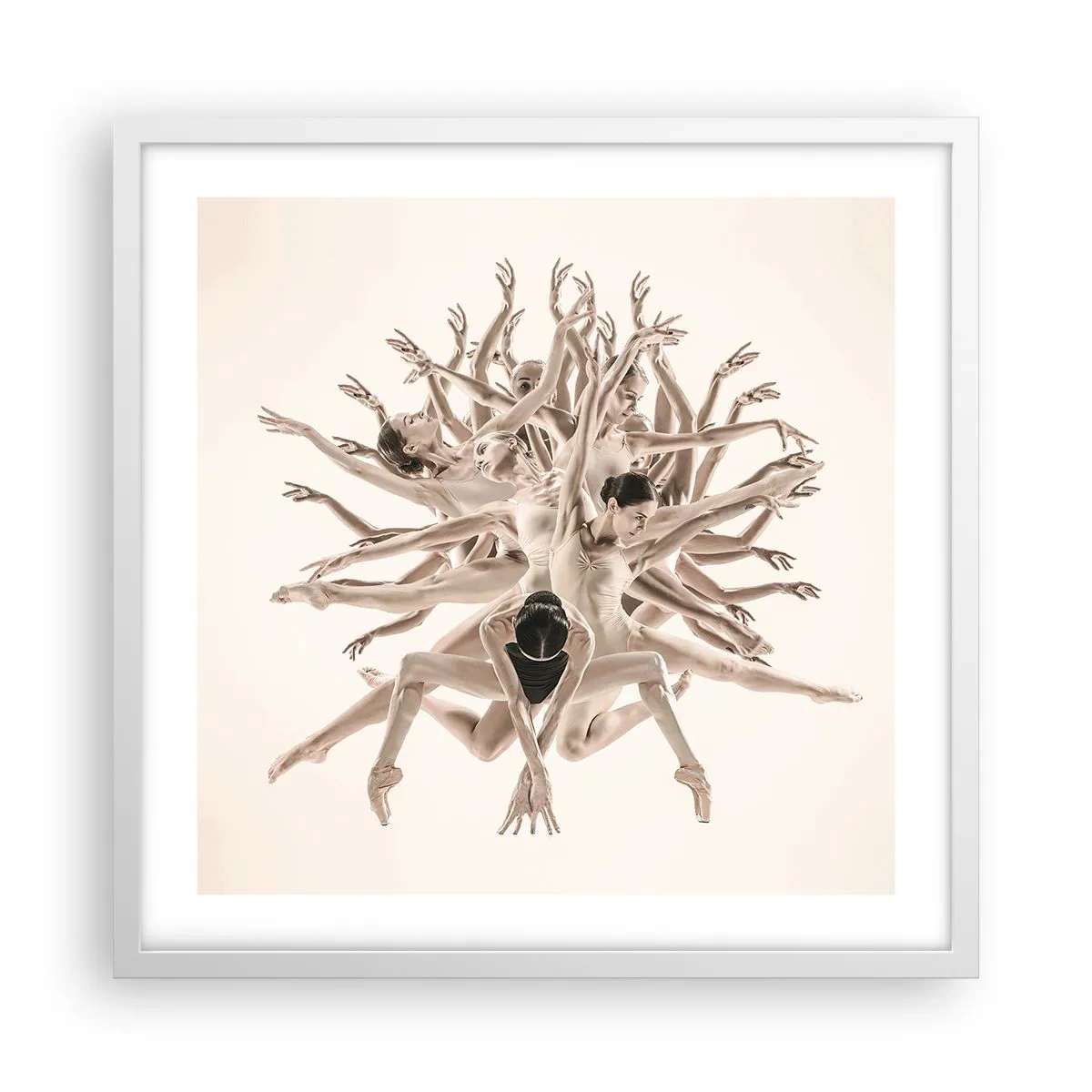 Poster in cornice bianca - Fiorendo nella danza - 50x50 cm