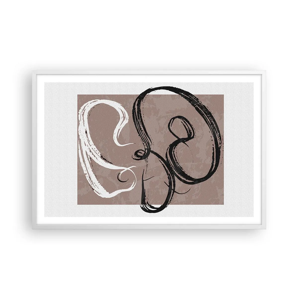 Poster in cornice bianca - Composizione: alla ricerca della pienezza - 91x61 cm