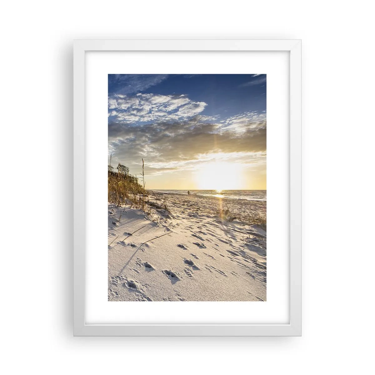 Poster in cornice bianca - Invito a passeggiare - 30x40 cm