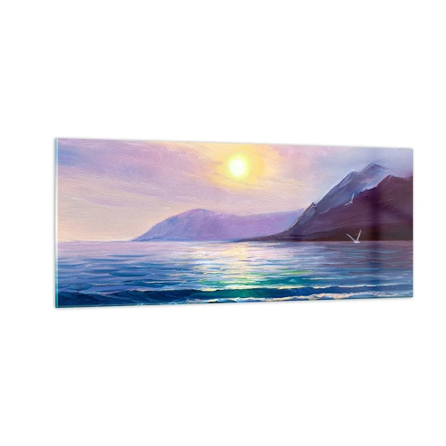 Quadro su vetro - Cristallo di acqua e di aria - 100x40 cm