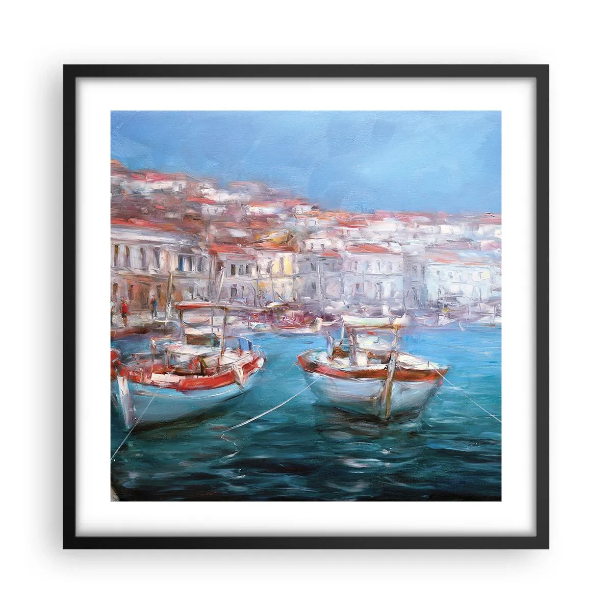 Poster in cornice nera - Golfo italiano - 50x50 cm