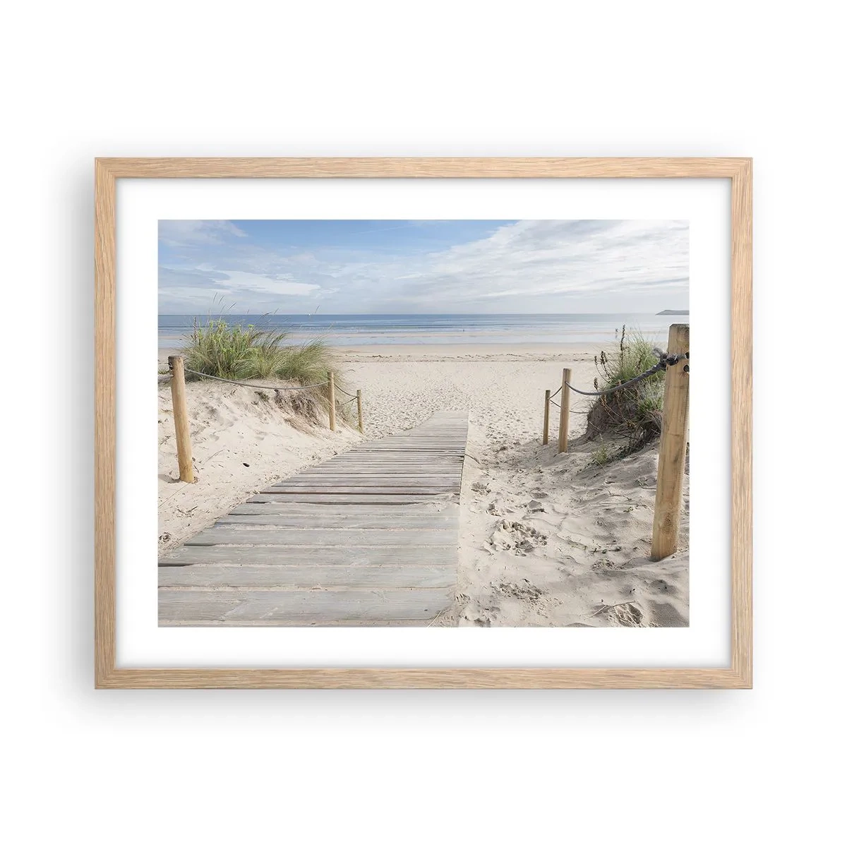 Poster in cornice rovere chiaro - Fino all'orizzonte - 50x40 cm