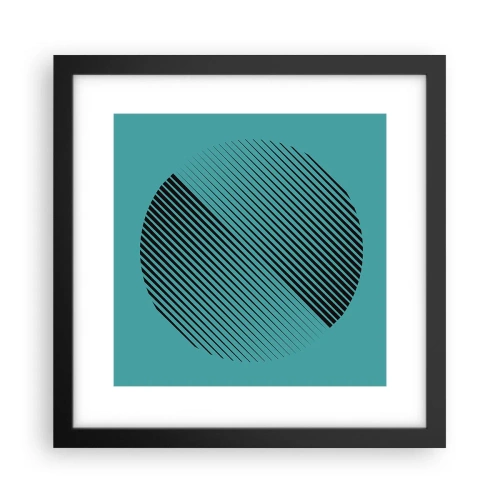 Poster in cornice nera - Cerchio: variazione geometrica - 30x30 cm
