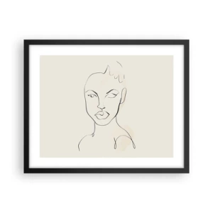 Poster in cornice nera - Profilo di sensualità - 50x40 cm