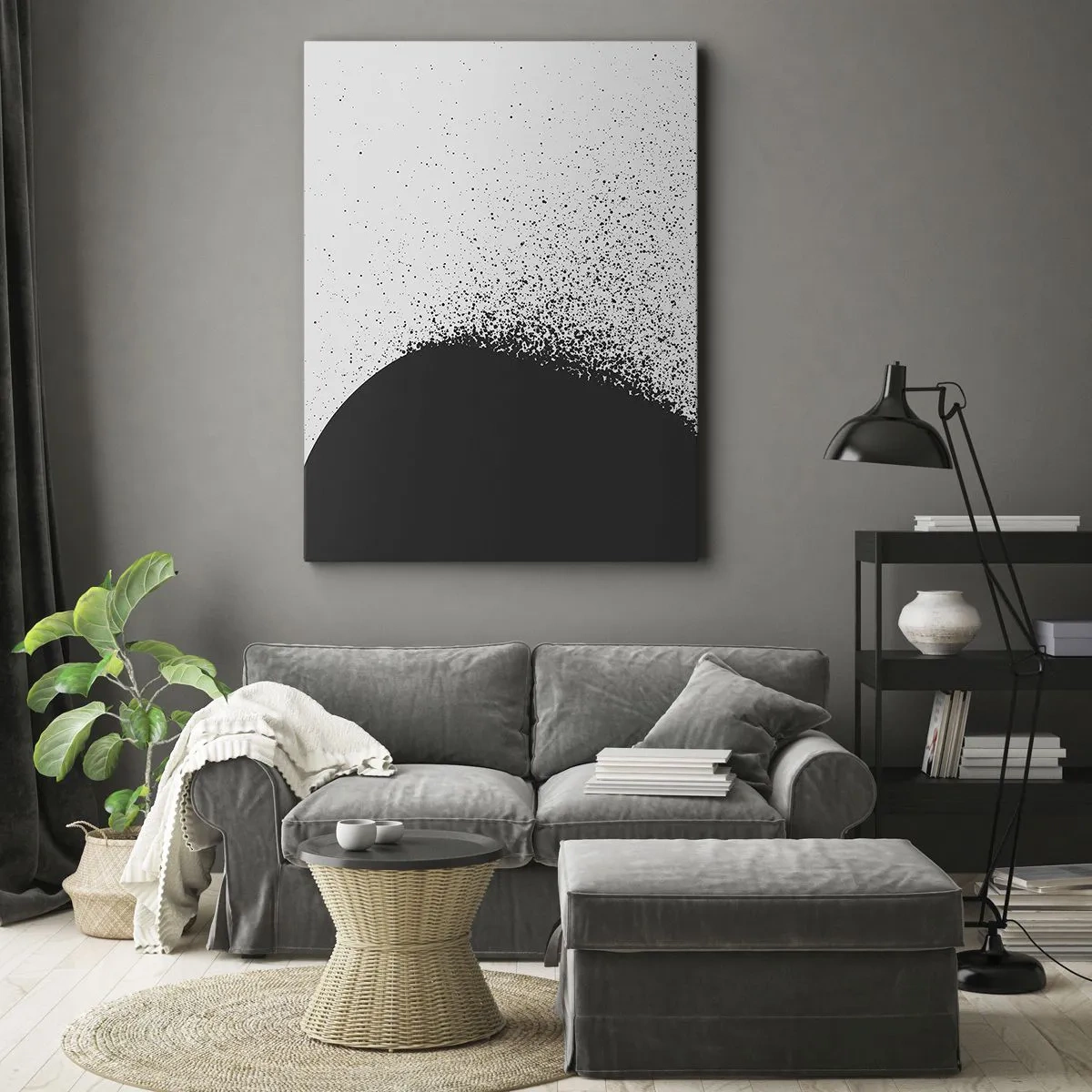 Quadro su tela - Stampe su Tela - Il movimento delle particelle - 65x120 cm