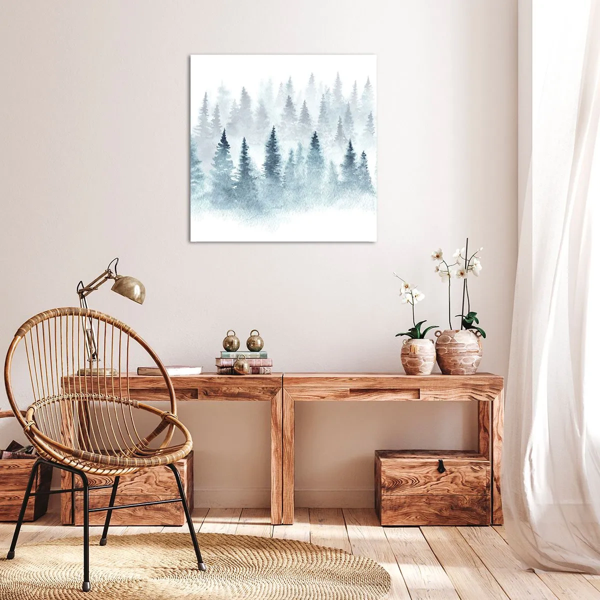 Quadro su tela - Stampe su Tela - Avvolti nella nebbia - 50x50 cm