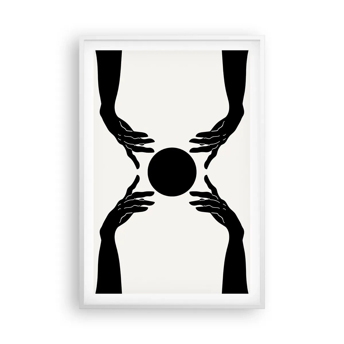 Poster in cornice bianca - Segno misterioso - 61x91 cm
