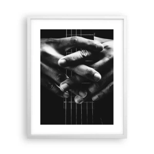 Poster in cornice bianca - La preghiera dell'artista - 40x50 cm