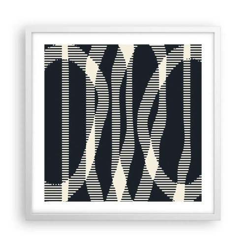 Poster in cornice bianca - Tentativo di rompere l'oscurità - 50x50 cm