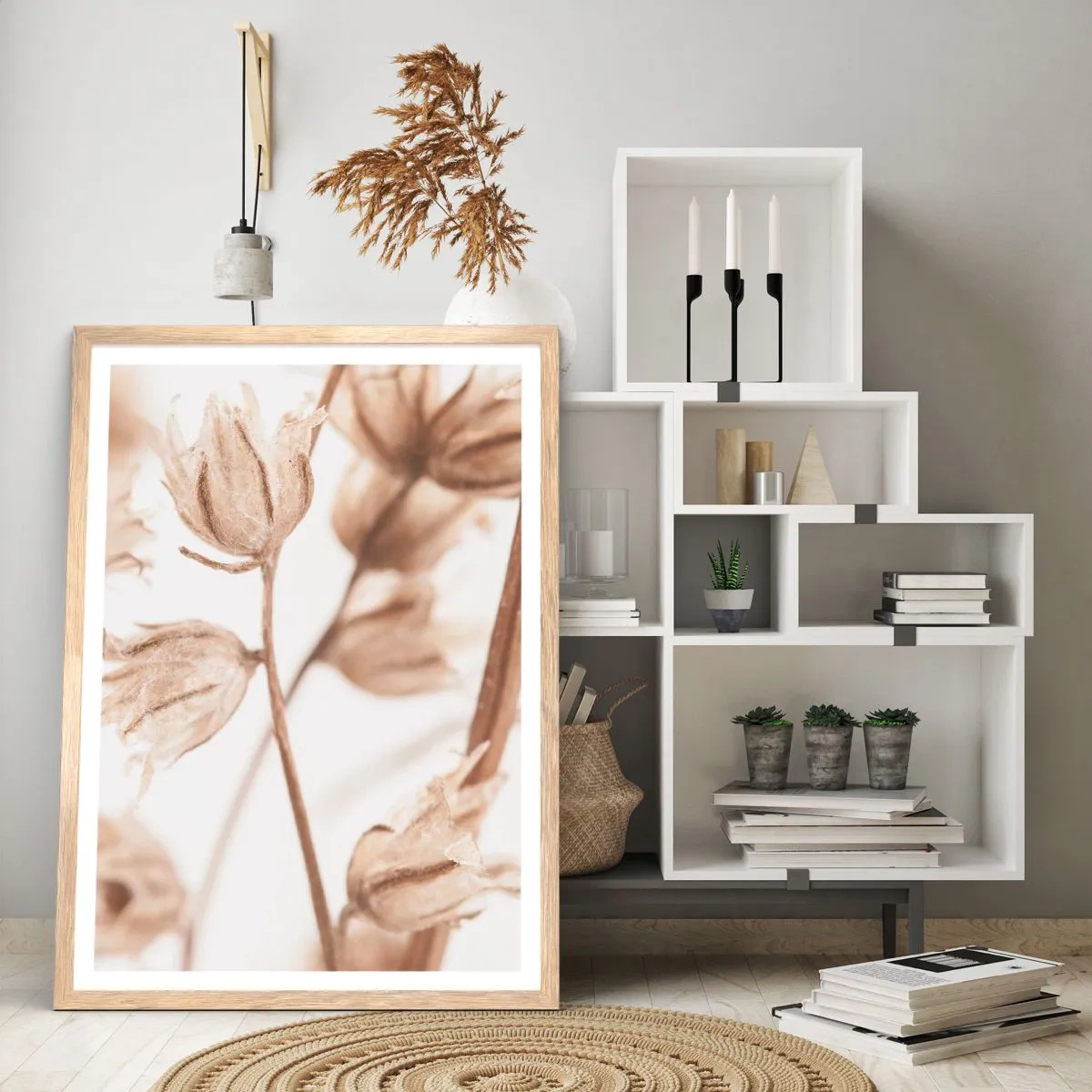 Poster in cornice rovere chiaro - Suonano alla fine dell'estate - 30x40 cm