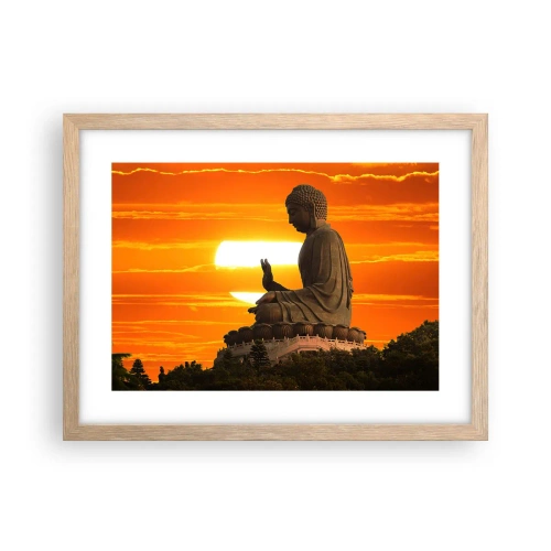 Poster in cornice rovere chiaro - Senza paura davanti al mondo - 40x30 cm