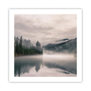 Poster - Riflettendo nella nebbia - 50x50 cm