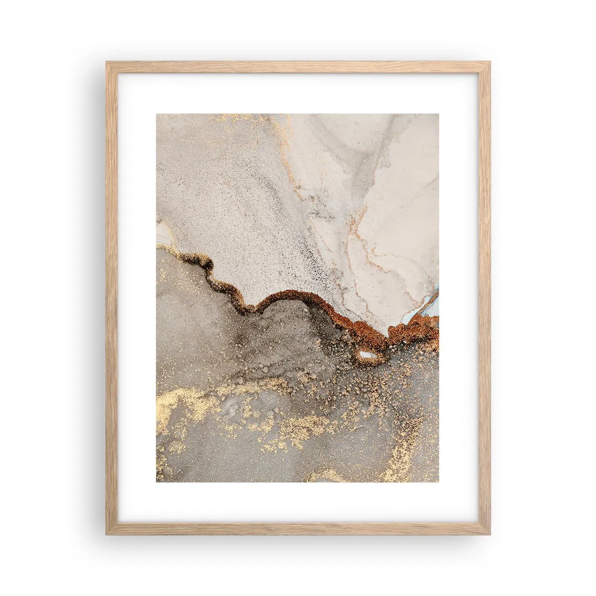 Poster in cornice rovere chiaro - Ai confini del colore - 40x50 cm