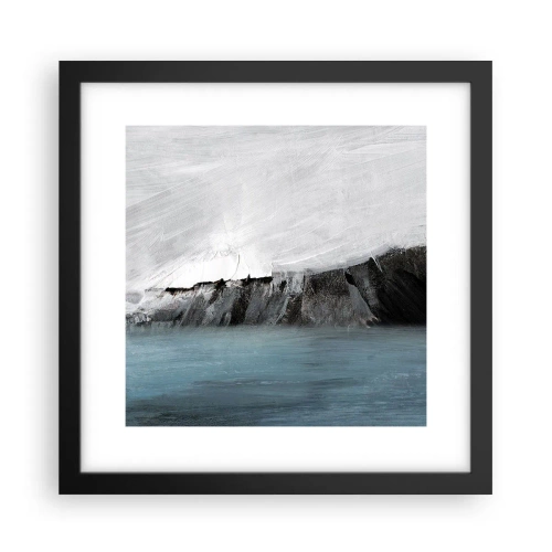 Poster in cornice nera - Acqua-terra: lo scontro degli elementi - 30x30 cm