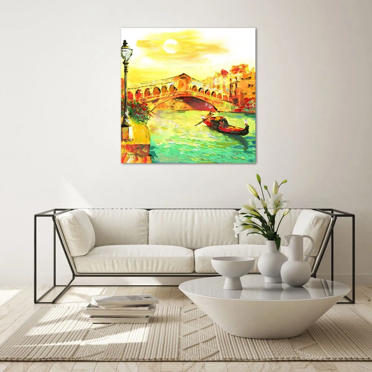 Quadro su vetro - Il pellegrinaggio degli innamorati - 40x40 cm