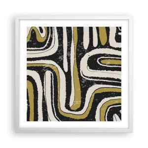 Poster in cornice bianca - Composizione: strade e vicoli - 50x50 cm