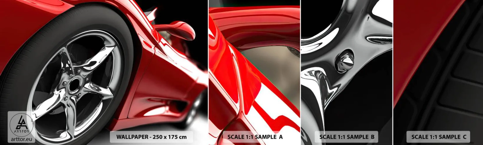 Campione Di Fotomurale Standard Eco - Fatta per la velocità - Settore automobilistico, Auto sportiva, Bordo - 100x30 cm