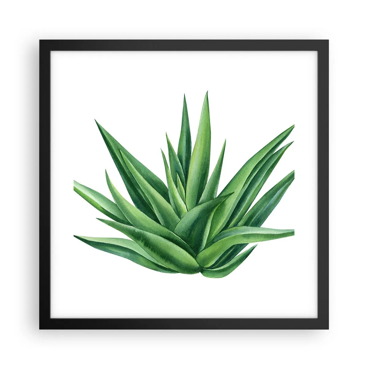 Poster in cornice nera - Verde - forza - vita - 40x40 cm