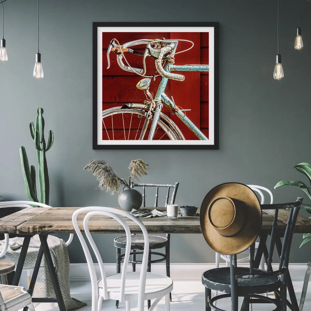 Poster in cornice nera - Creata per la vittoria - 40x40 cm