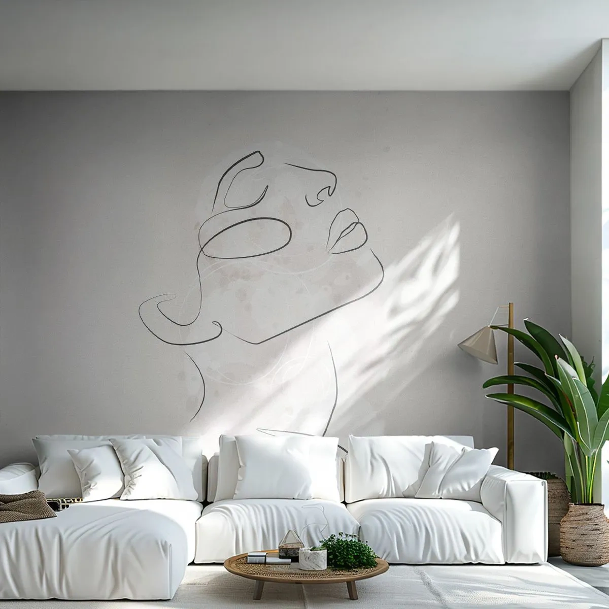 Fotomurali Standard Eco - Profilo di sogno - Volto di donna, Donna, Grafica - 350x256 cm